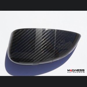 Alfa Romeo 4C Mirror Covers - Carbon Fiber - Full Replacements - Alfa Romeo Theme